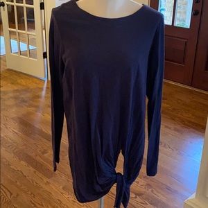 Navy blue long sleeve top
